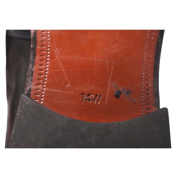 Stacy Adams Black Tassel Kiltie Loafers 14W Classic Preppy Old Money - Picture 3 of 8